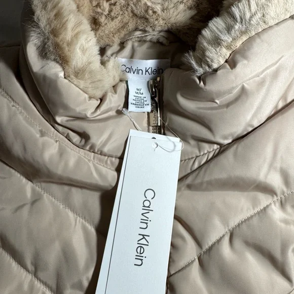 Calvin Klein Light Tan Quilted Jacket - Picture 3 of 3